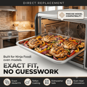 Ninja Foodi grill plate replacement cooking grilled chicken thighs and vegetables