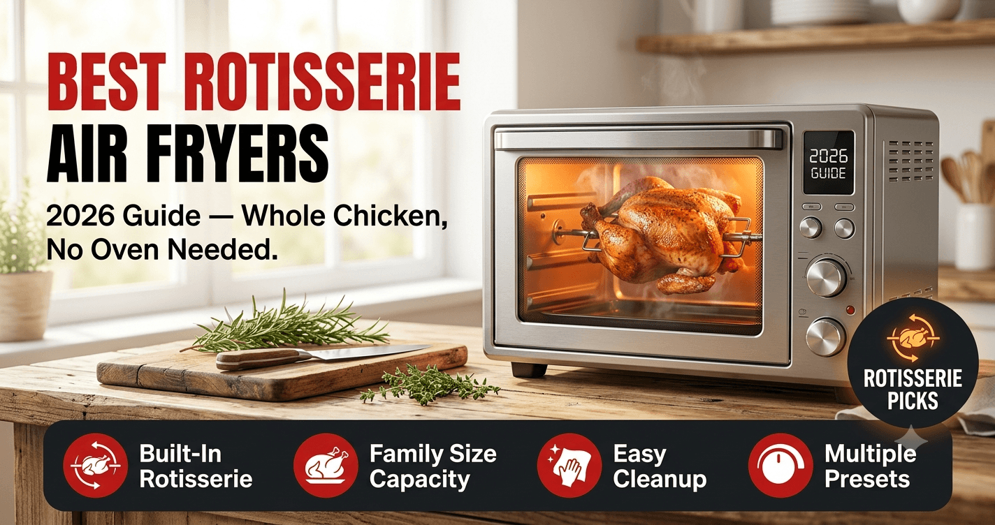 Best rotisserie air fryers 2026 guide whole chicken no oven needed
