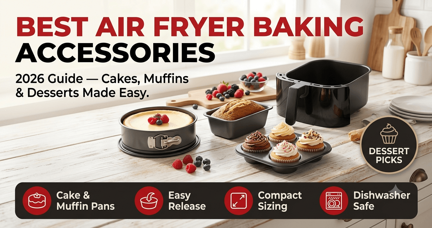 Best air fryer baking accessories 2026 guide cakes muffins desserts