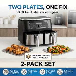 Two pack replacement crisper plates for Ninja Foodi dual zone air fryer