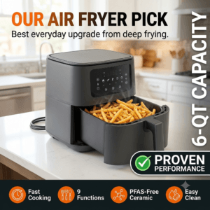 Recommended air fryer pick cooking crispy golden fries with proven performance