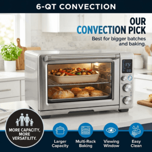 Recommended convection air fryer combo roasting vegetables and bread