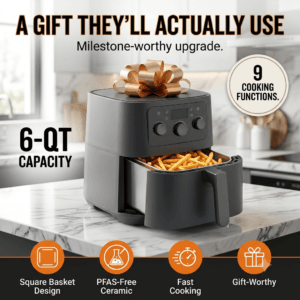 Air fryer gifts cosori turboblaze cooking crispy golden fries