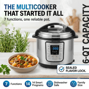 Instant pot pressure cooker duo 7 in 1 with steam and stew bowl