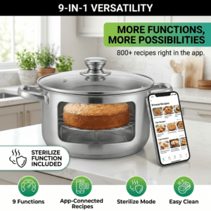 Instant pot pressure cooker duo plus 9 in 1 with recipe app
