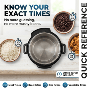 Instant pot cooking times reference for rice beans and chicken