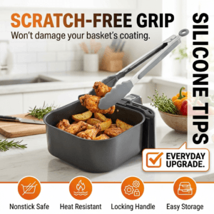Best air fryer accessories silicone tipped tongs
