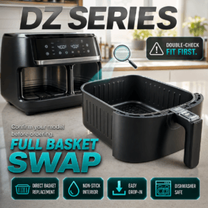 Replacement air fryer basket for Ninja DZ201 DZ100 dual zone model