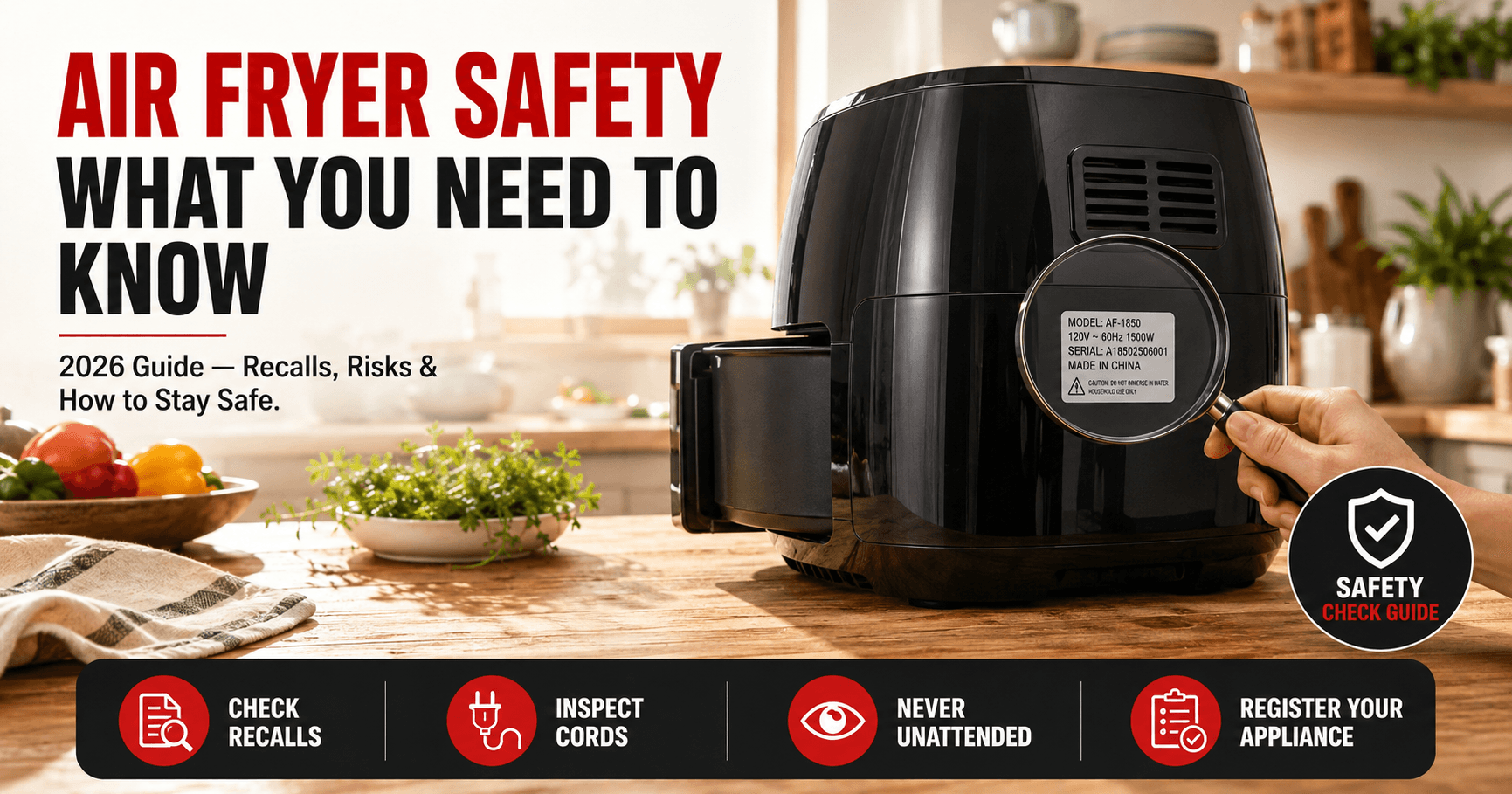 Air fryer safety guide 2026 recalls fire risks and safety tips