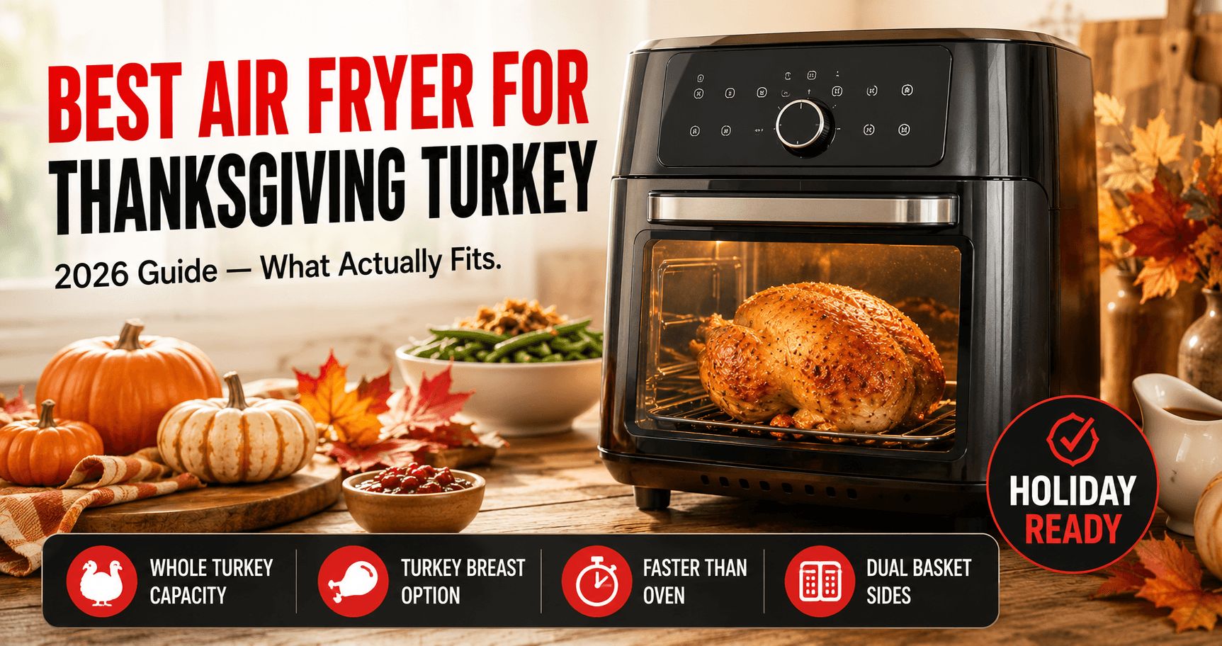 Best air fryer for thanksgiving turkey 2026 what actually fits guide
